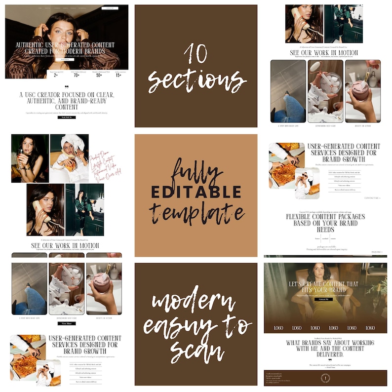 de site Web de marque personnelle | Site portfolio de créateurs Canva pour les créateurs numériques, les influenceurs et les entreprises en ligne image 7