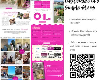 UGC Creator Portfolio Website Template | Canva Editable Content Creator Site