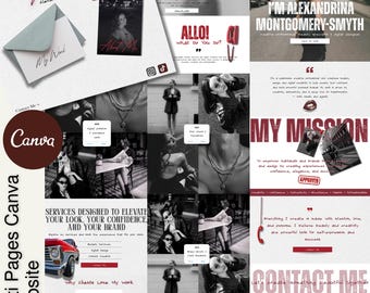 Canva Website Template | Modern Portfolio for Creatives (Digital Download