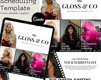 Acuity Scheduling Canva Template | Editable Online Booking Template for Salons, Coaches & Small Businesses