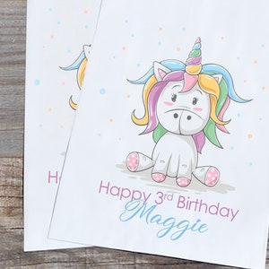 Unicorn Birthday Party Favor Bags