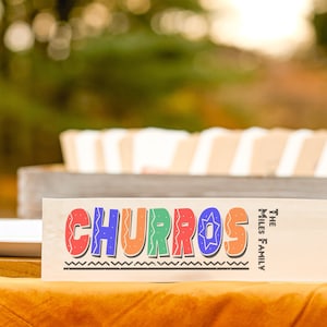 Churro Bags Personalized Family Party