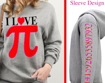 J'aime le design de la chemise Pi : professeur de mathématiques amusant PNG, SVG (téléchargement numérique)