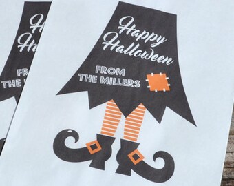 Witches Skirt Halloween Personalized Goodie Bags for Halloween Party Favors, School Party Bag, Halloween Candy Bags, Trick or Treat Bags