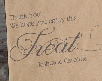 Thank You Candy Bags Brown Kraft | Birthday Favor Bags | Baptism Favor Bags | Rustic Favor Bags | Candy Buffet Bags | Bar Mitzvah Favor Bags
