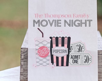 Family Movie Night Popcorn Bags