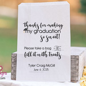 Graduation Favor Bags Congratulations Class of 2025 Personalized Favor Bags ,Candy Bags, Thank You Graduation Party Bags, Favor Bags