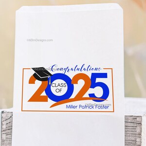 Graduation Favor Bags Congratulations Class of 2025 Personalized Favor Bags ,Candy Bags, Graduation Party Bags, Favor Bags