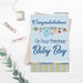 Printable Baby Boy Greeting Card Congratulations New Baby - Etsy