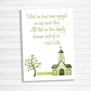 Printable Sympathy Card, Instant Download Sympathy Greeting Card Condolence Card, Helen Keller Quote image 4