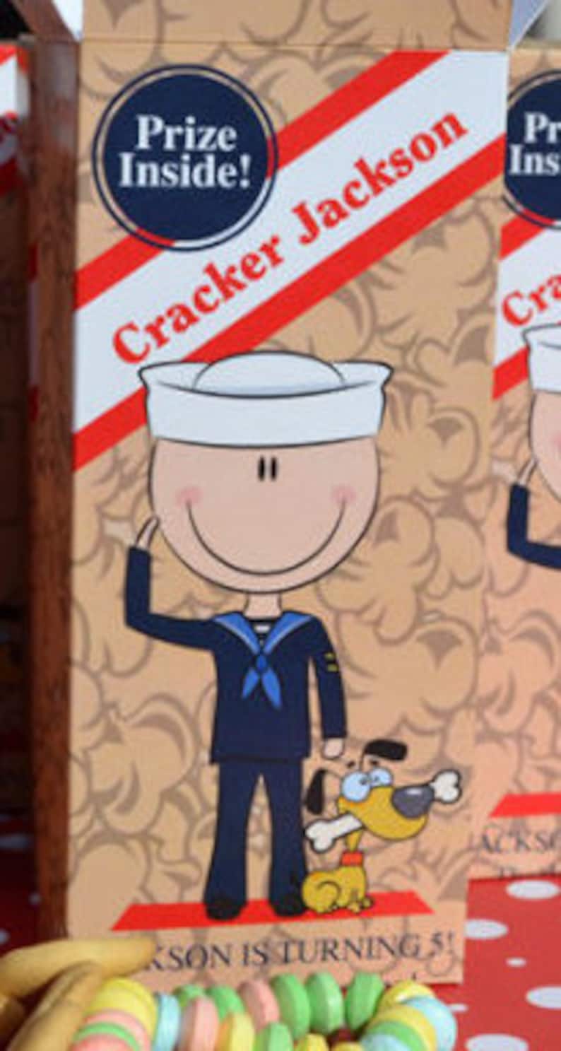 Personalized Cracker Jack Boxes for Children's Birthday Etsy