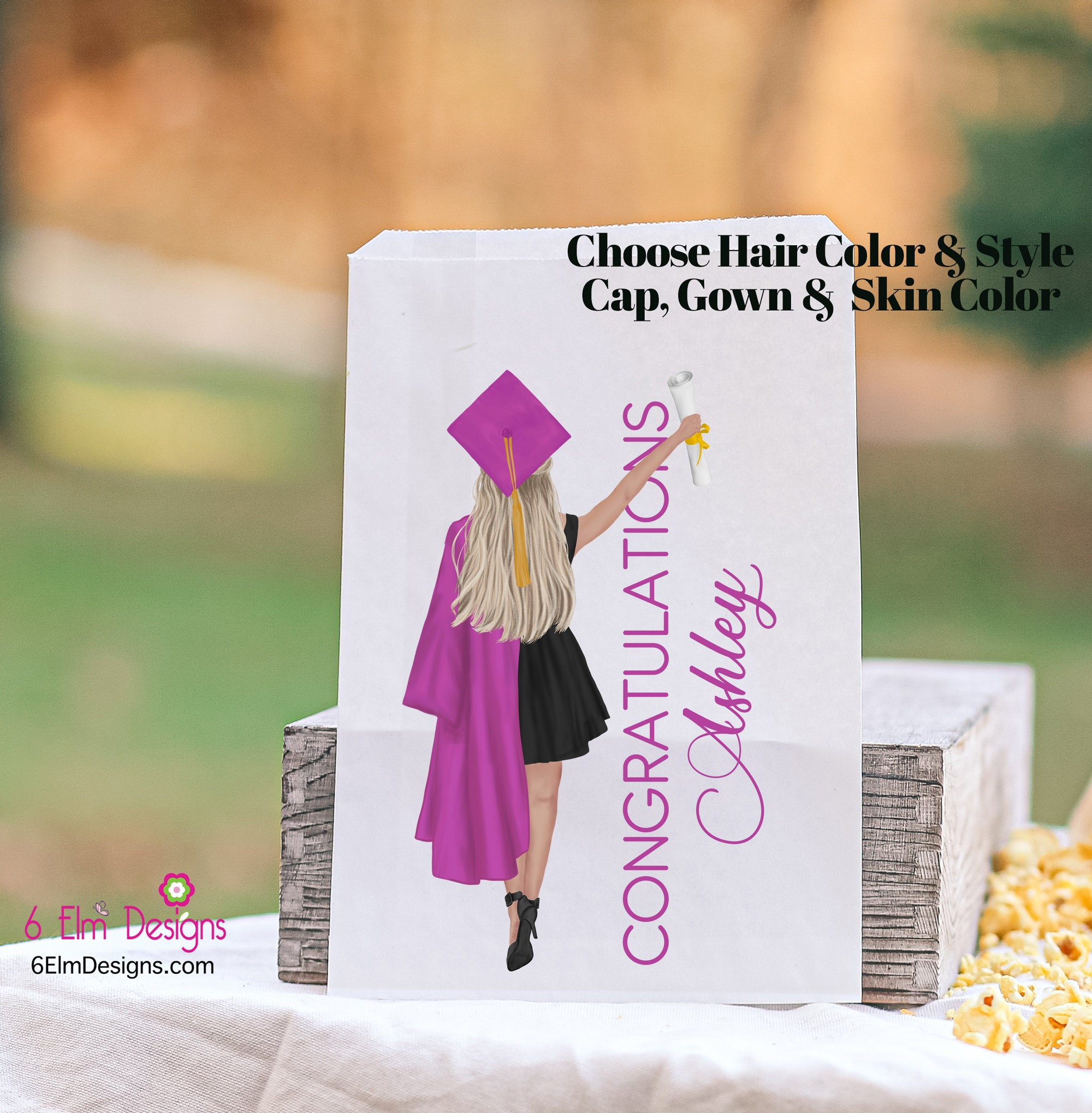 Editable Graduation Chip Bag With Pic Royal Blue Gold Boy or Girl Senior Graduation  Decorations Class of 2024 Party Favor Corjl DIY ANY YEAR 