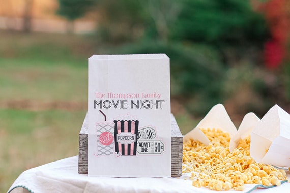 Family Movie Night Popcorn Bags Il_570xn
