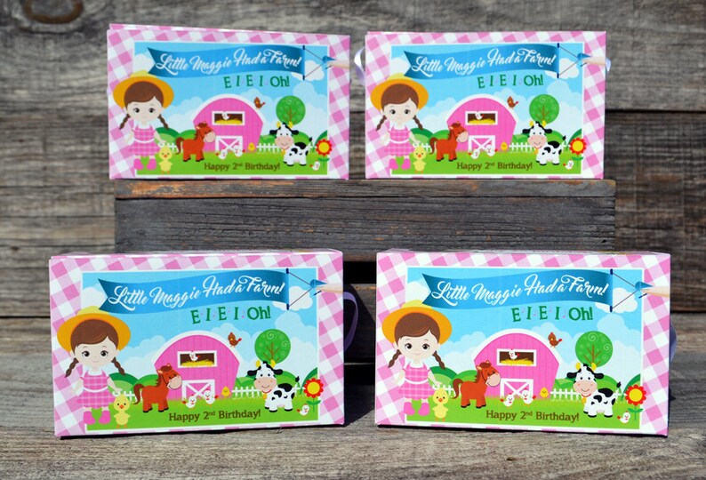 Animal Cracker Boxes for Farm Party Girls Farm Birthday Etsy