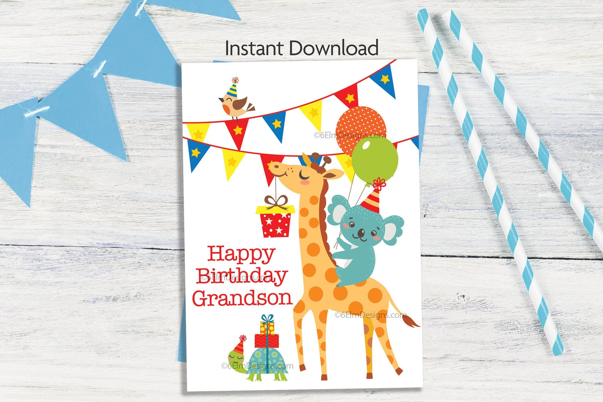 printable-happy-birthday-grandson-instant-download-grandson-birthday-card-etsy