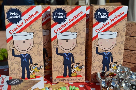 Personalized Cracker Jack Boxes for Children's Birthday Favors Carnival Theme Baseball Theme Party Circus Birthday Circus Theme Il_570xn