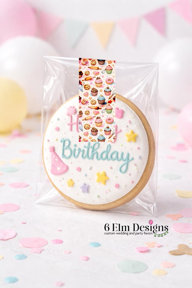 Bakery Sticker Strips With Cupcakes, Doughnuts and More Coquette Style ...