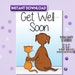 Printable Get Well Soon Card Instant Download Get Well Soon - Etsy