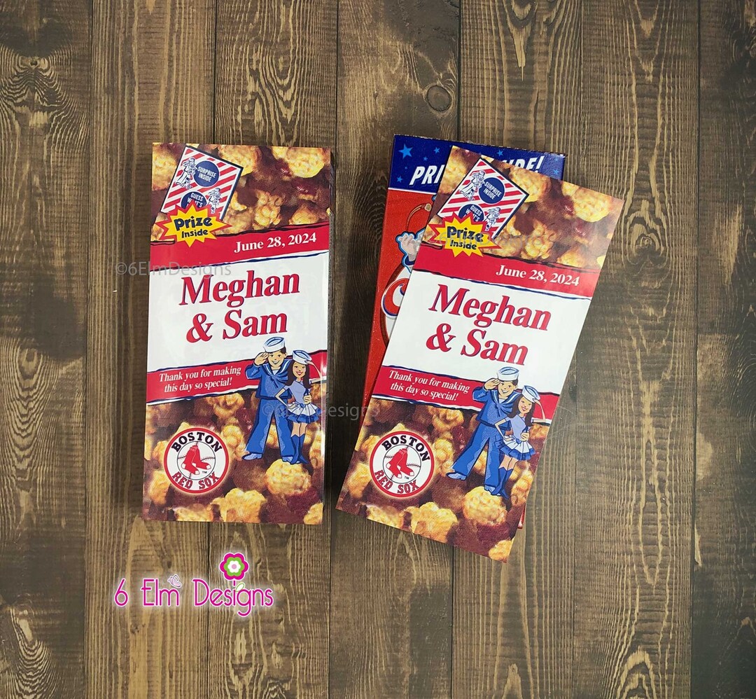 Cracker Jack Labels, Custom Cracker Jack Stickers for Weddings