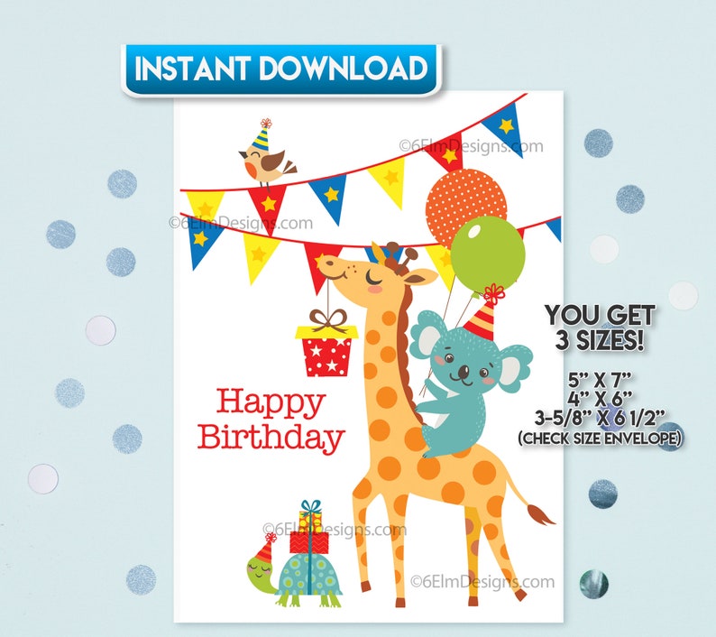 Printable Happy Birthday Boy Instant Download Little Boy - Etsy