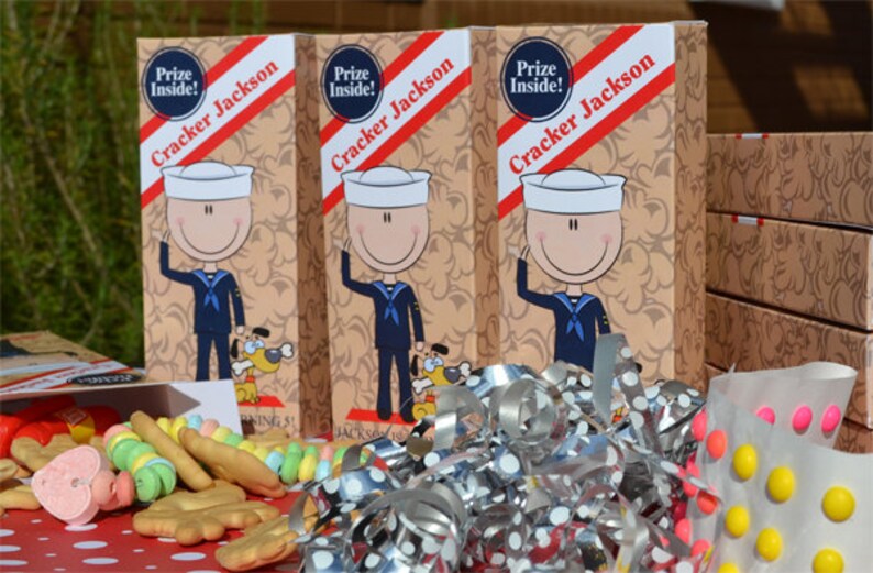 Personalized Cracker Jack Boxes for Children's Birthday Etsy