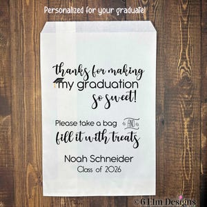 Class of 2026 Graduation Favor Bags • Personalized Candy Bags • Custom ...