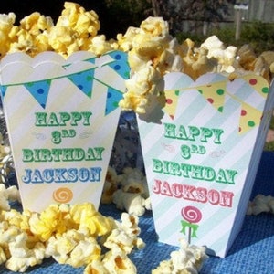 Carnival Popcorn Boxes for Birthday Circus Theme or Carnival Theme Party Favors image 7