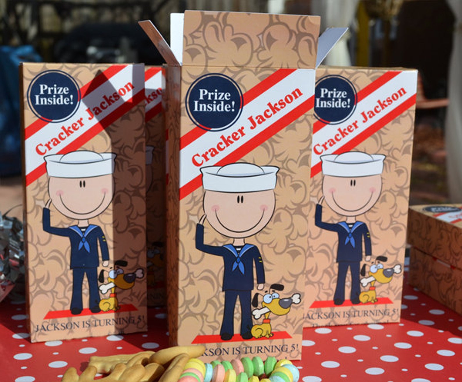 Personalized Cracker Jack Boxes for Children's Birthday Etsy