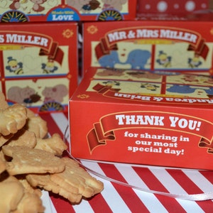 Personalized Animal Cracker Boxes Wedding Favors Party Favors Zoo Wedding Circus Wedding Zoo Party Circus Themed Party image 5