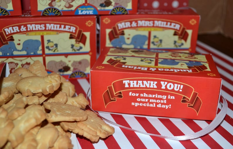 Personalized Animal Cracker Boxes Wedding Favors Party Favors Zoo Wedding Circus Wedding Zoo Party Circus Themed Party image 5