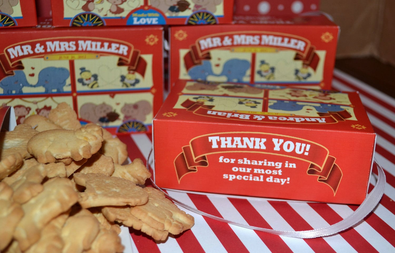 Personalized Animal Cracker Boxes Wedding Favors Party Etsy