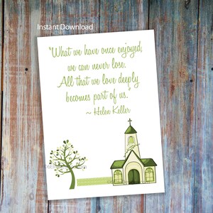 Printable Sympathy Card, Instant Download Sympathy Greeting Card Condolence Card, Helen Keller Quote image 5