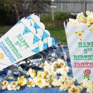 Carnival Popcorn Boxes for Birthday Circus Theme or Carnival Theme Party Favors image 4