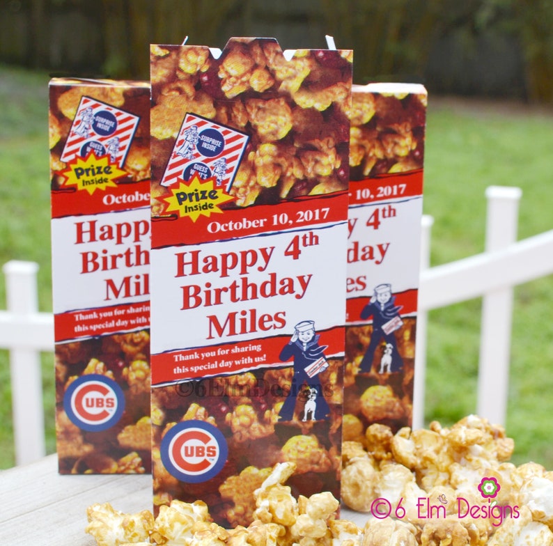 Cracker Jack Box for Baseball Birthday Party Favors Etsy