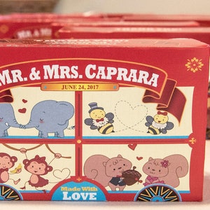 Personalized Animal Cracker Boxes Wedding Favors Party Favors Zoo Wedding Circus Wedding Zoo Party Circus Themed Party image 9