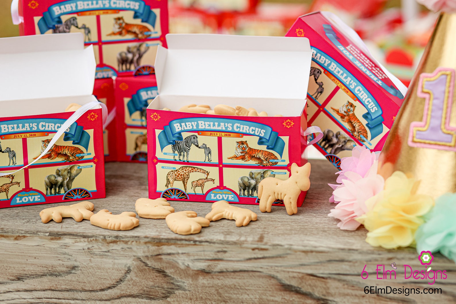 Mommies and Babies Vintage Animal Cracker Favor Boxes Pink Etsy