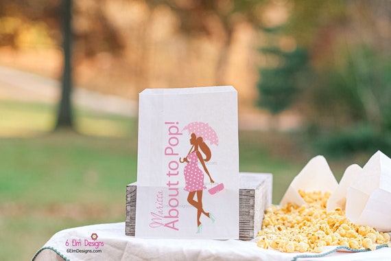 About to Pop Milado Umbrella Girl Party Favor Bags, Spanish Girl Baby Shower Goodie Bags Baby Shower FavorBaby Girl Favors Il_570xn