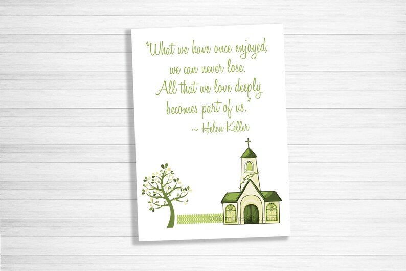 Printable Sympathy Card, Instant Download Sympathy Greeting Card Condolence Card, Helen Keller Quote image 8