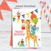 Printable Happy Birthday Boy Instant Download Little Boy Birthday Card - Etsy