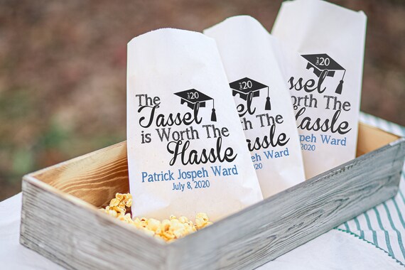 Tassel Worth the Hassle Graduation Cap Party Favor Bags - Class of 2020 Il_570xn