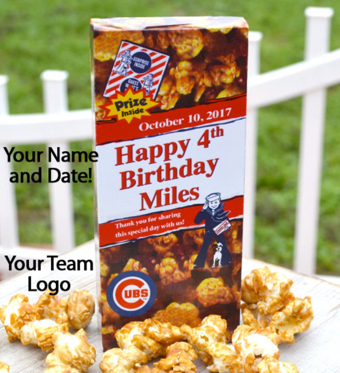 Cracker Jack Boxes Baseball Birthday Party Favors Baseball Etsy