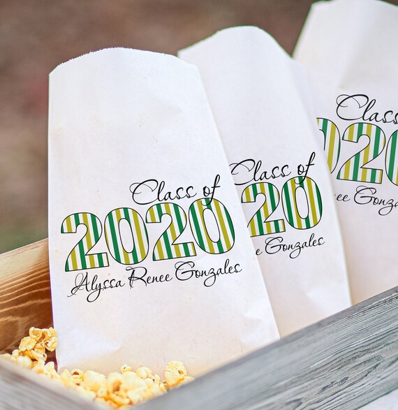 Class of 2020 Graduation Party Favor Bags | Candy Buffet Bags | Goodie Bags | Graduation Goody Bags Il_570xn