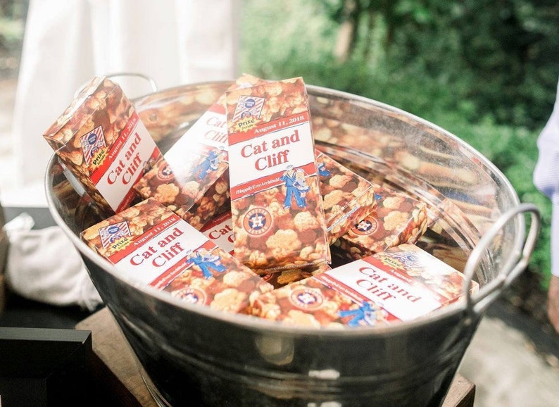 Personalized Cracker Jack Boxes for Baseball Wedding Favors Etsy