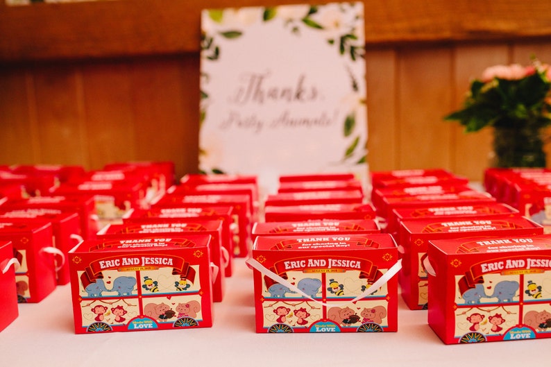 Personalized Animal Cracker Boxes Wedding Favors Party Favors Zoo Wedding Circus Wedding Zoo Party Circus Themed Party image 6