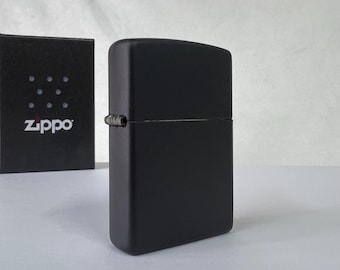 Custom Engraved Zippo Lighter: Black Matte Personalized Gift, Handwriting engraved Zippo, Photo engraved Zippo, gift for men