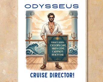 Odysseus Framed Poster Greek Hero Wall Art Epic Journey Home Decor Ithaca Mythology Ready to Hang