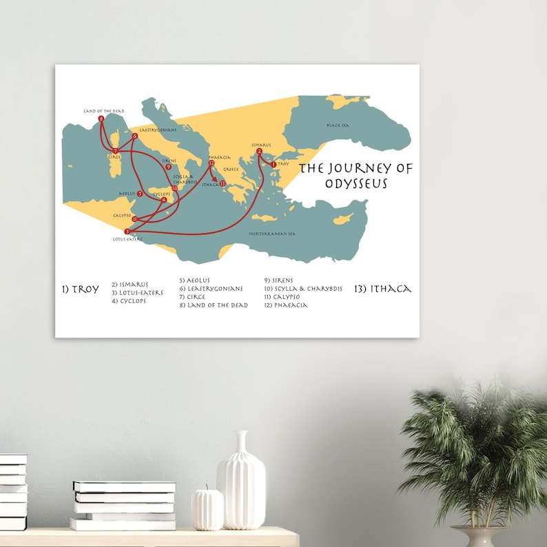 odysseus-journey-map-poster-greek-mythology-wall-art-troy-to-ithaca