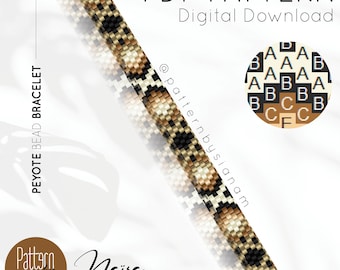 PDF bracelet pattern • Odd number peyote • Miyuki beads • DIY Naïra bracelet • Digital download