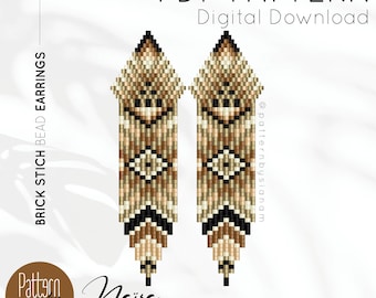 PDF Pattern Earrings • Brick stitch • Miyuki beads • DIY Naïra earrings • Digital download