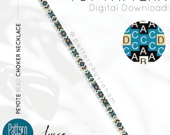 Choker PDF Pattern • Odd Number Peyote • Miyuki Beads • DIY Lyssa Necklace • Digital Download